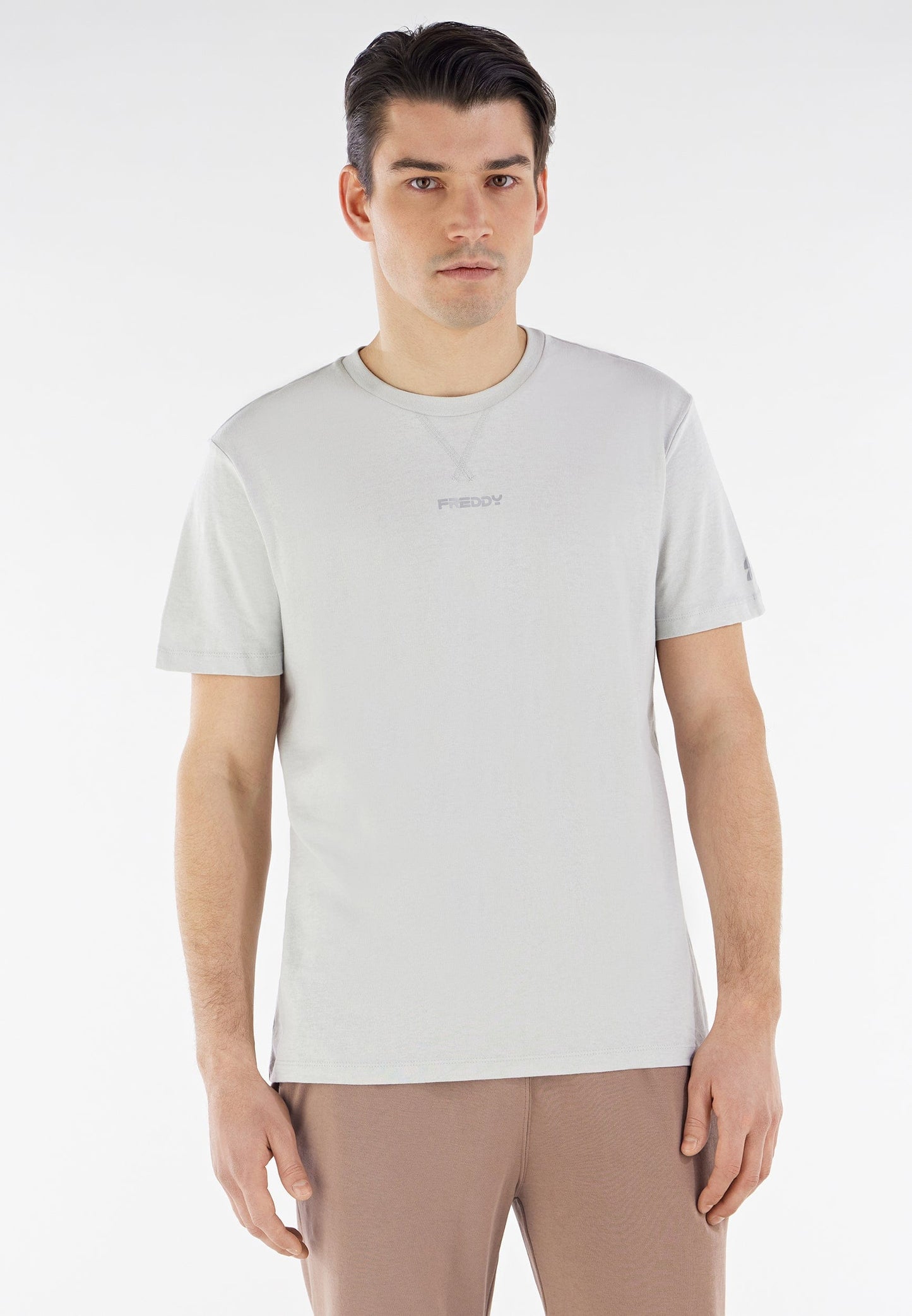 Men's Freddy Logo T Shirt - Light Grey