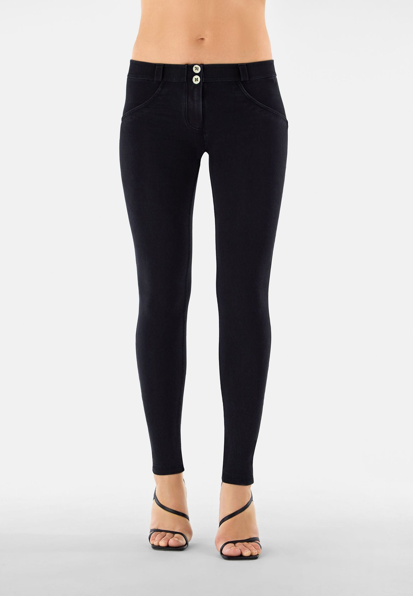 WR.UP® Denim - Low Rise - Full Length - Black + Black Stitching