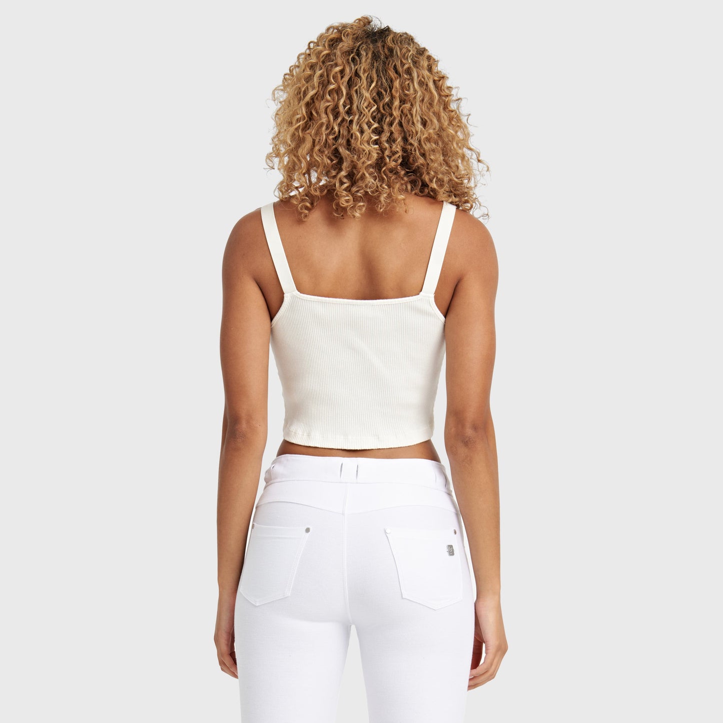 Cotton Ribbed Cami - White