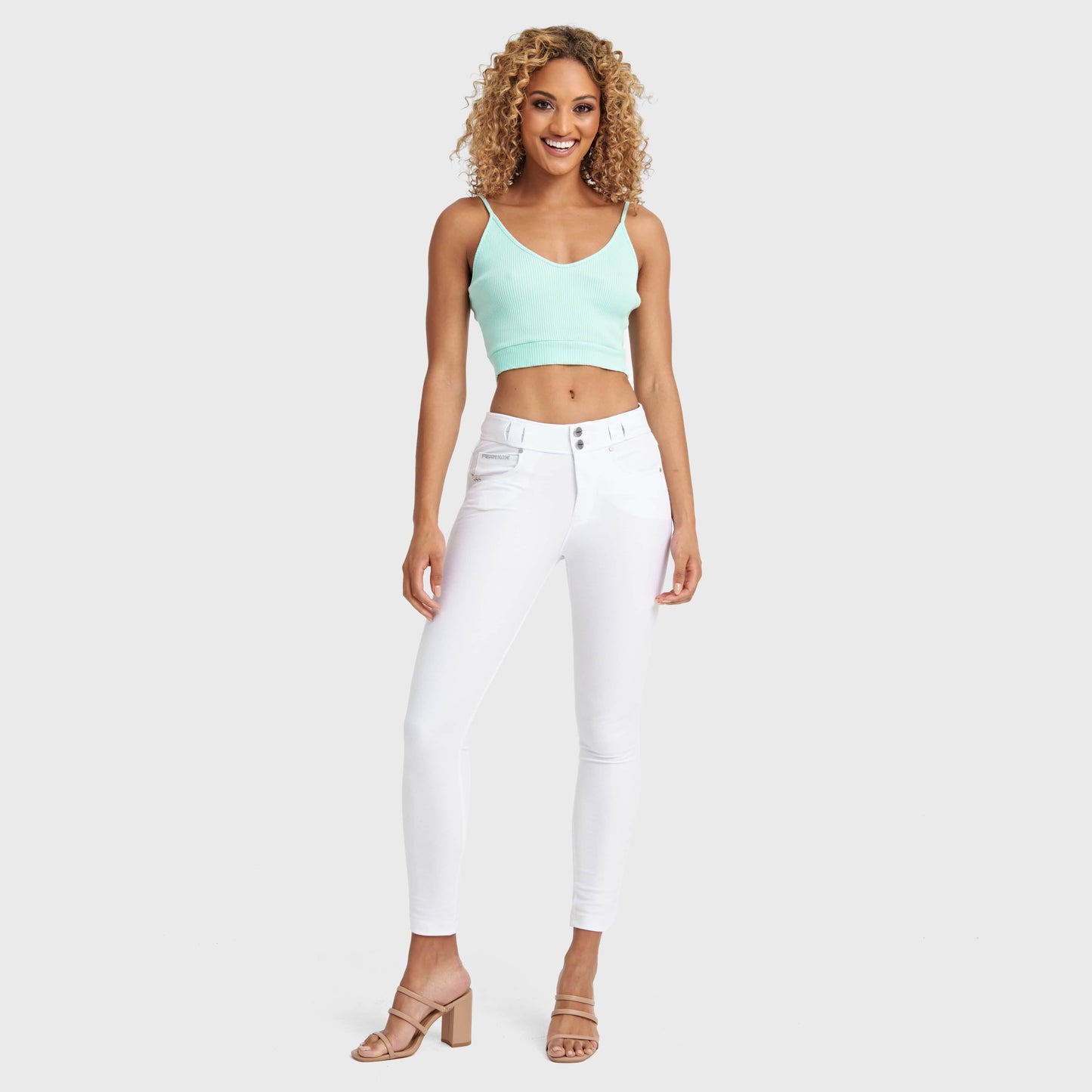 Cotton Ribbed Crop - Aqua