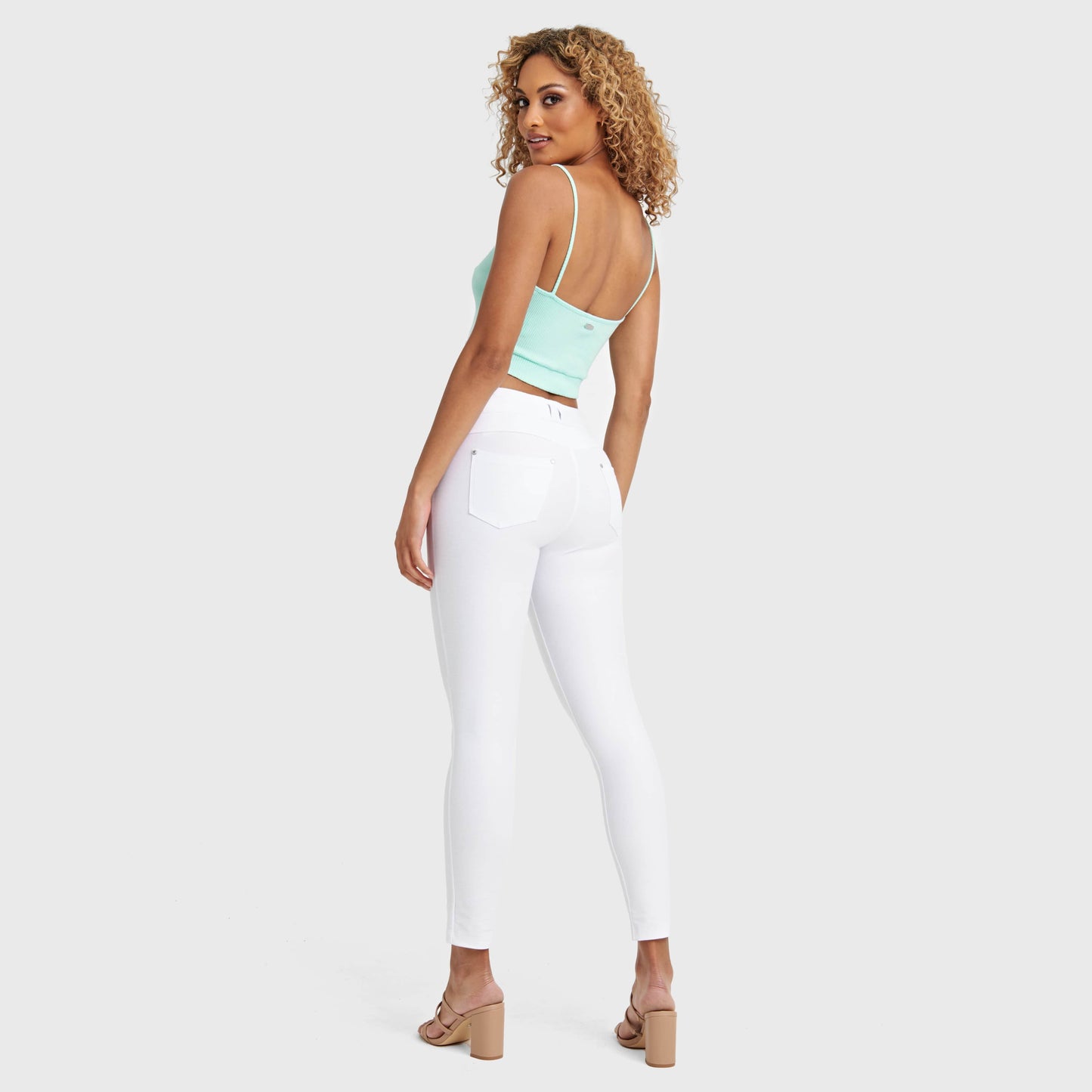 Cotton Ribbed Crop - Aqua