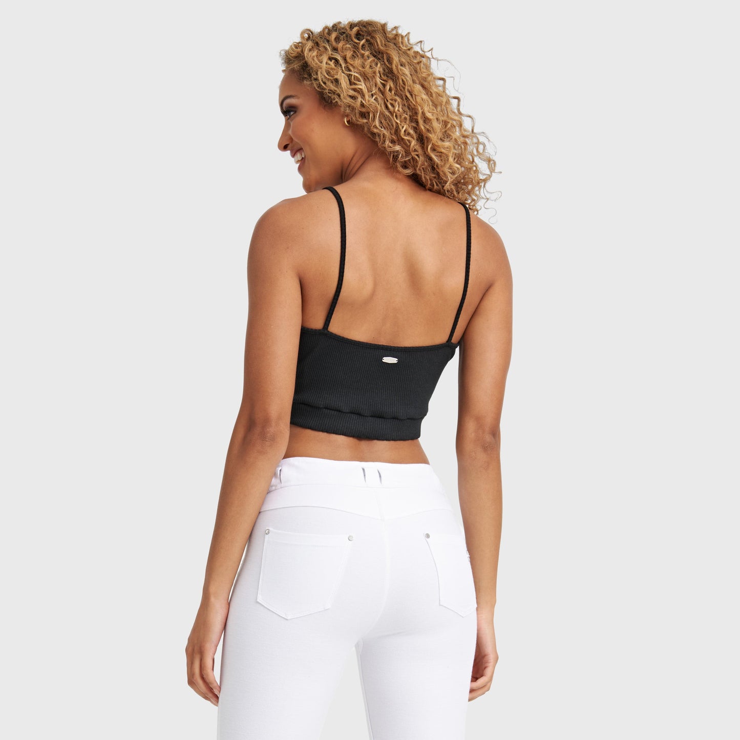 Cotton Ribbed Crop - Black