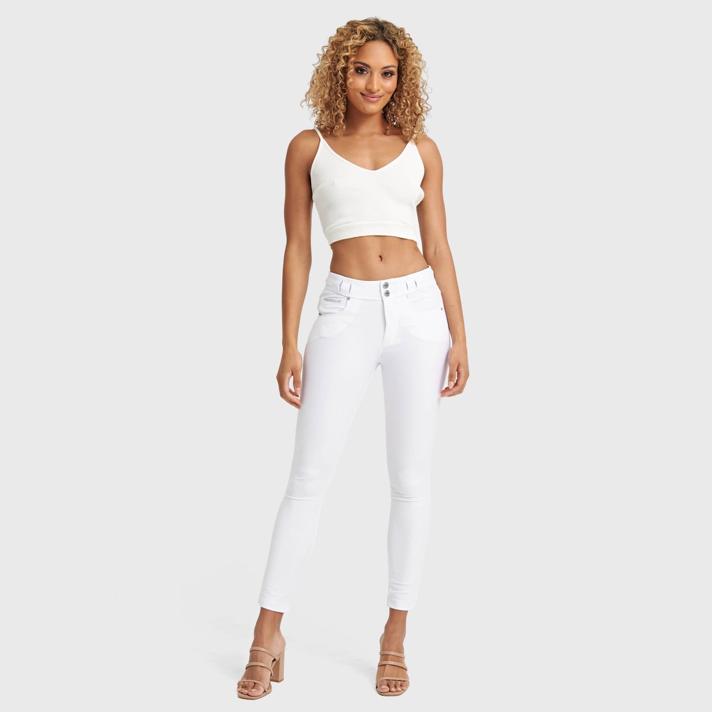 Cotton Ribbed Crop - White