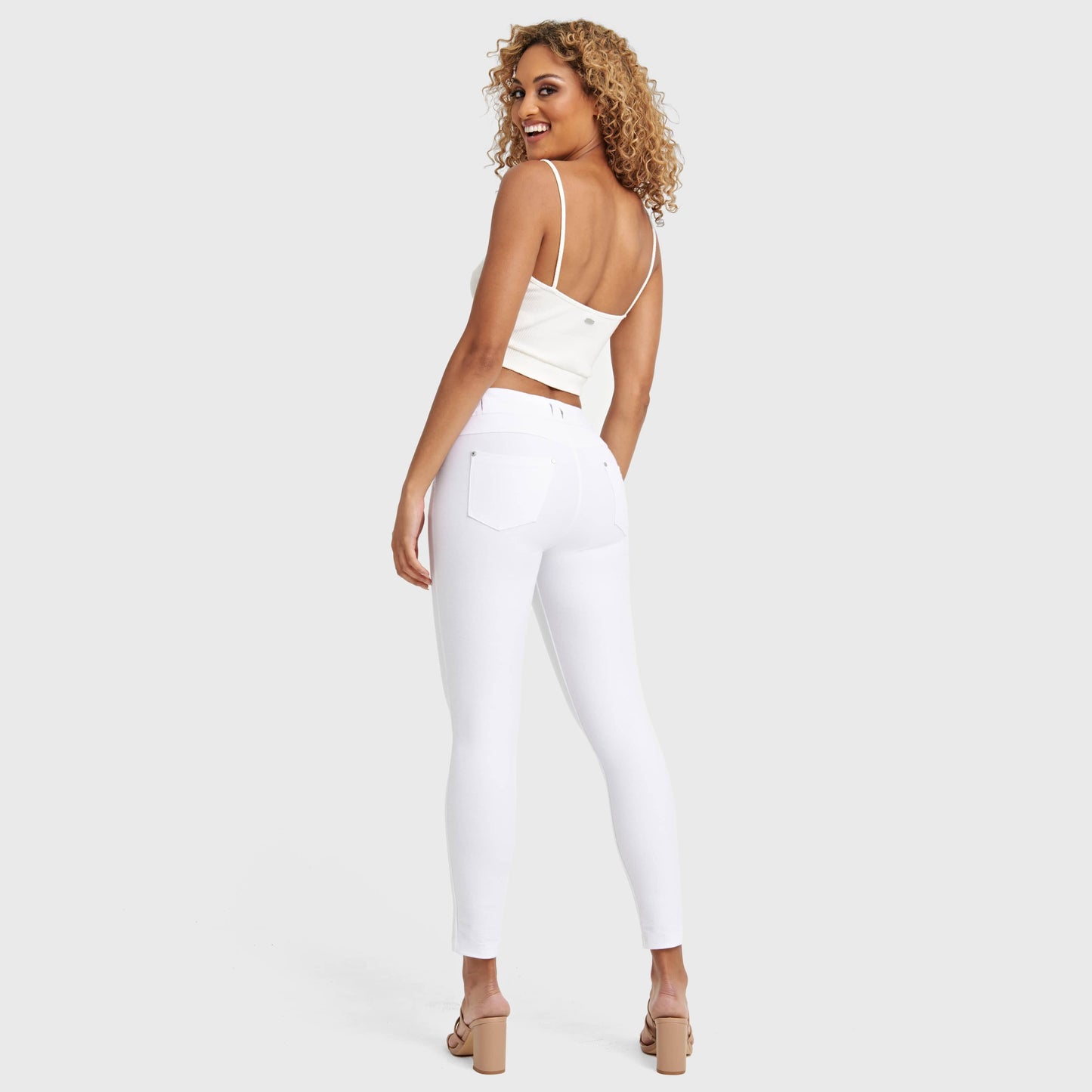 Cotton Ribbed Crop - White