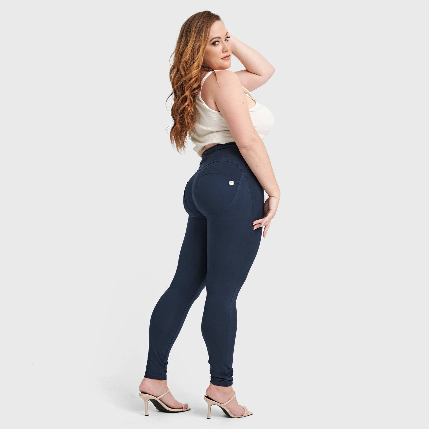 WR.UP® Curvy Fashion - Zip High Waisted - Full Length - Navy Blue