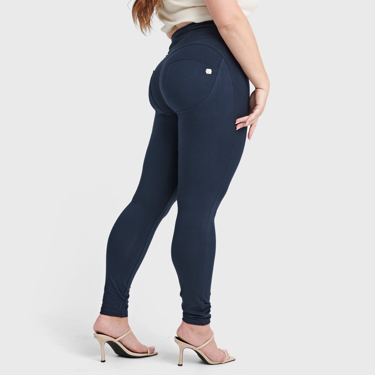 WR.UP® Curvy Fashion - Zip High Waisted - Full Length - Navy Blue