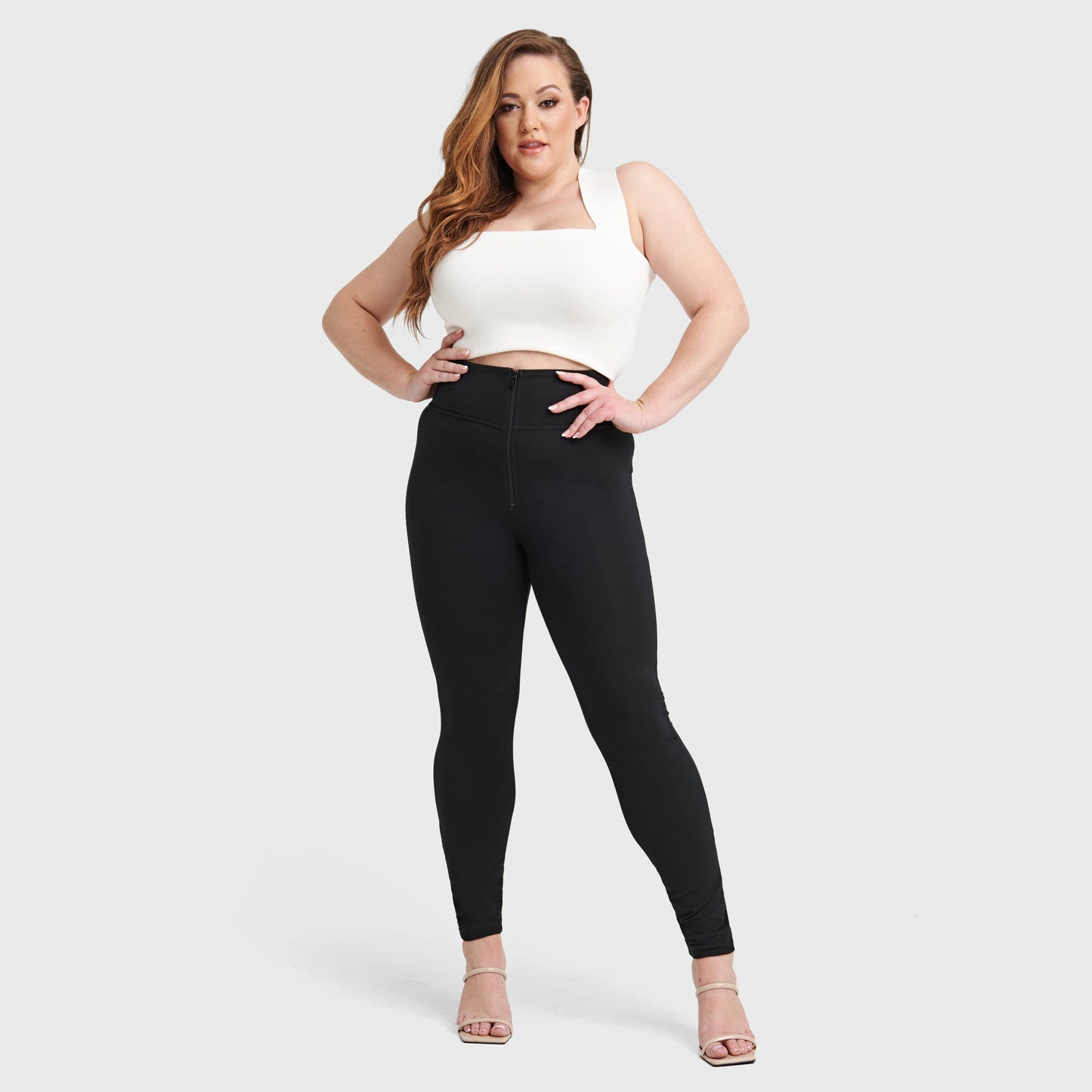 WR.UP® Curvy Fashion - Zip High Waisted - Full Length - Black