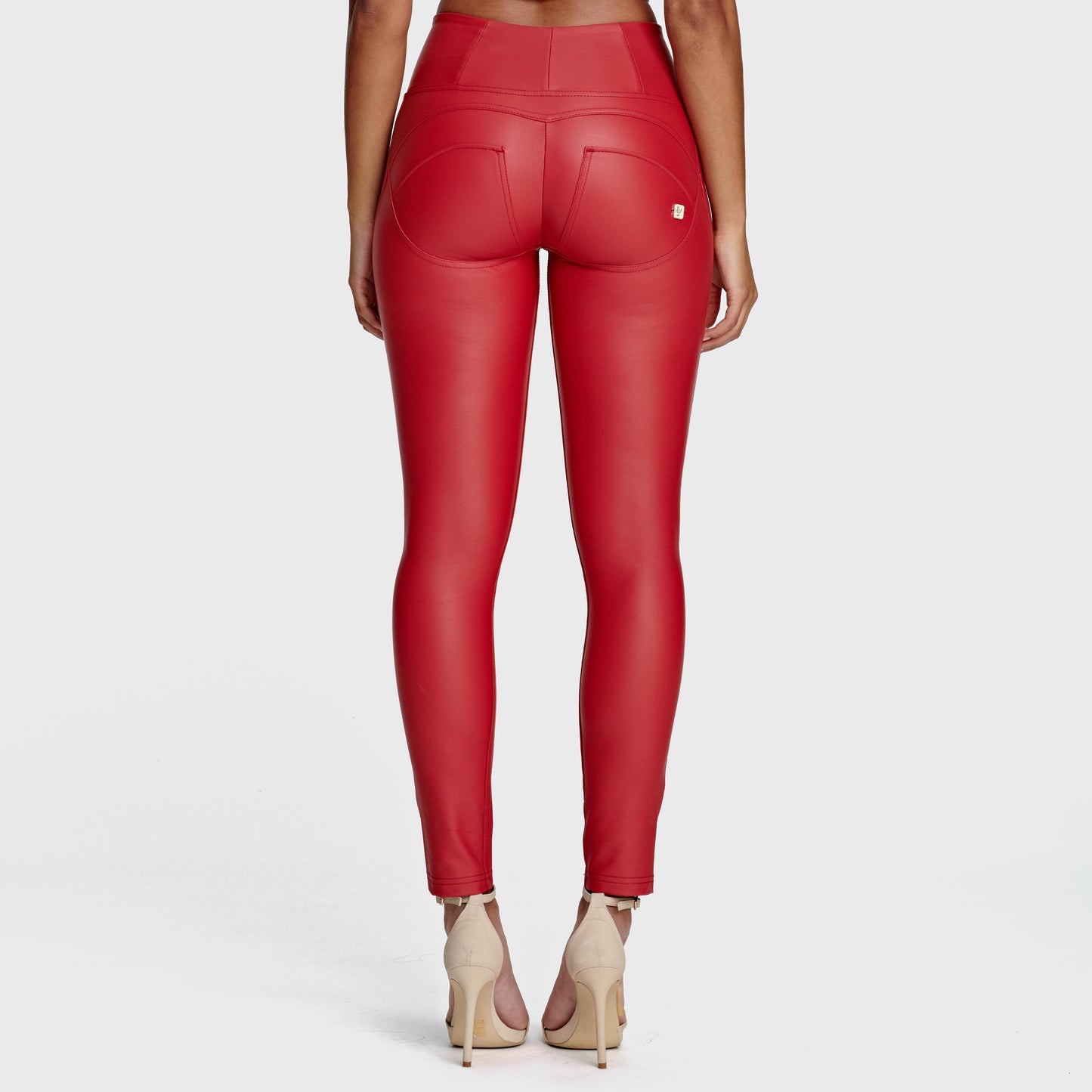 WR.UP® Faux Leather - High Waisted - Full Length - Red