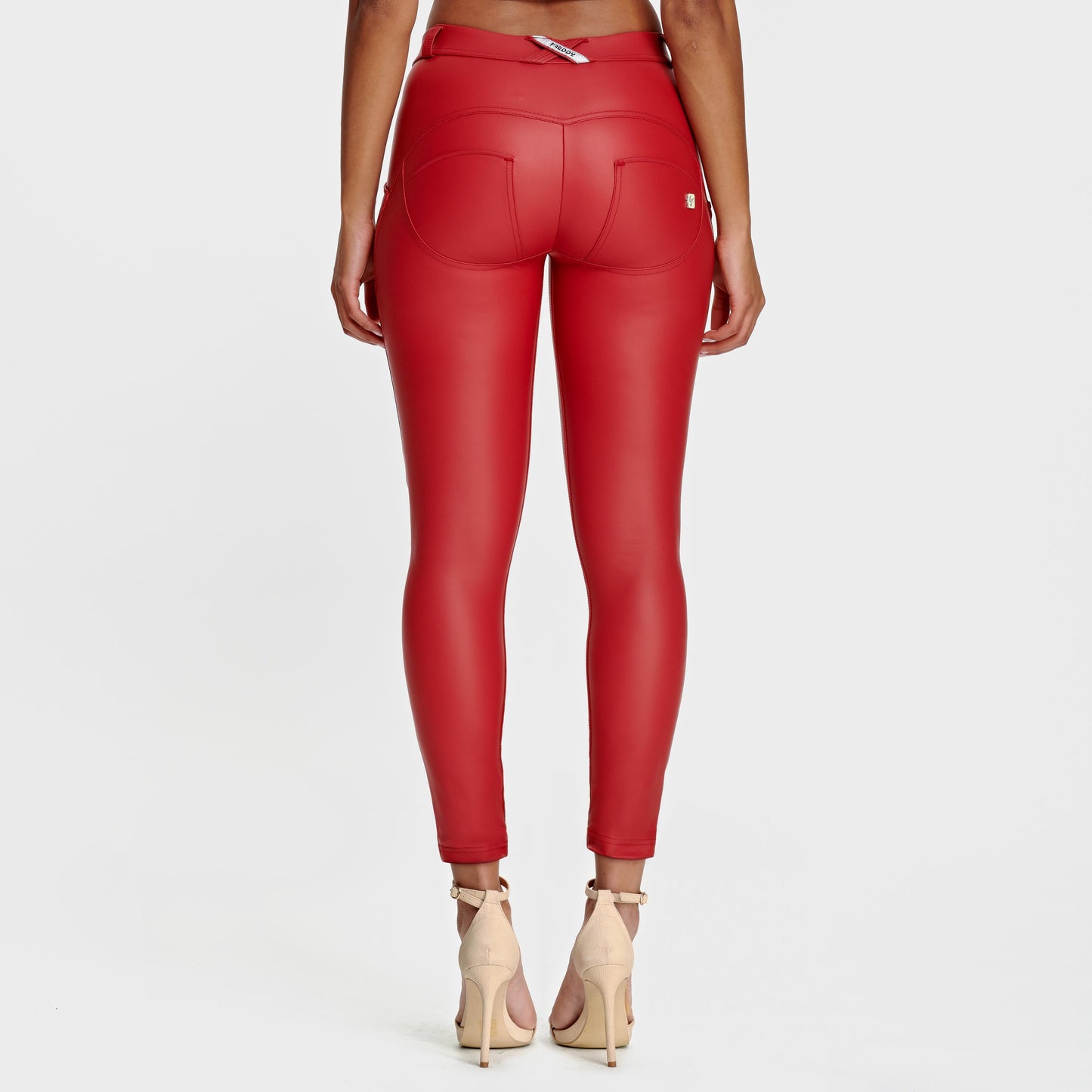 WR.UP® Faux Leather - Mid Rise - 7/8 Length - Red