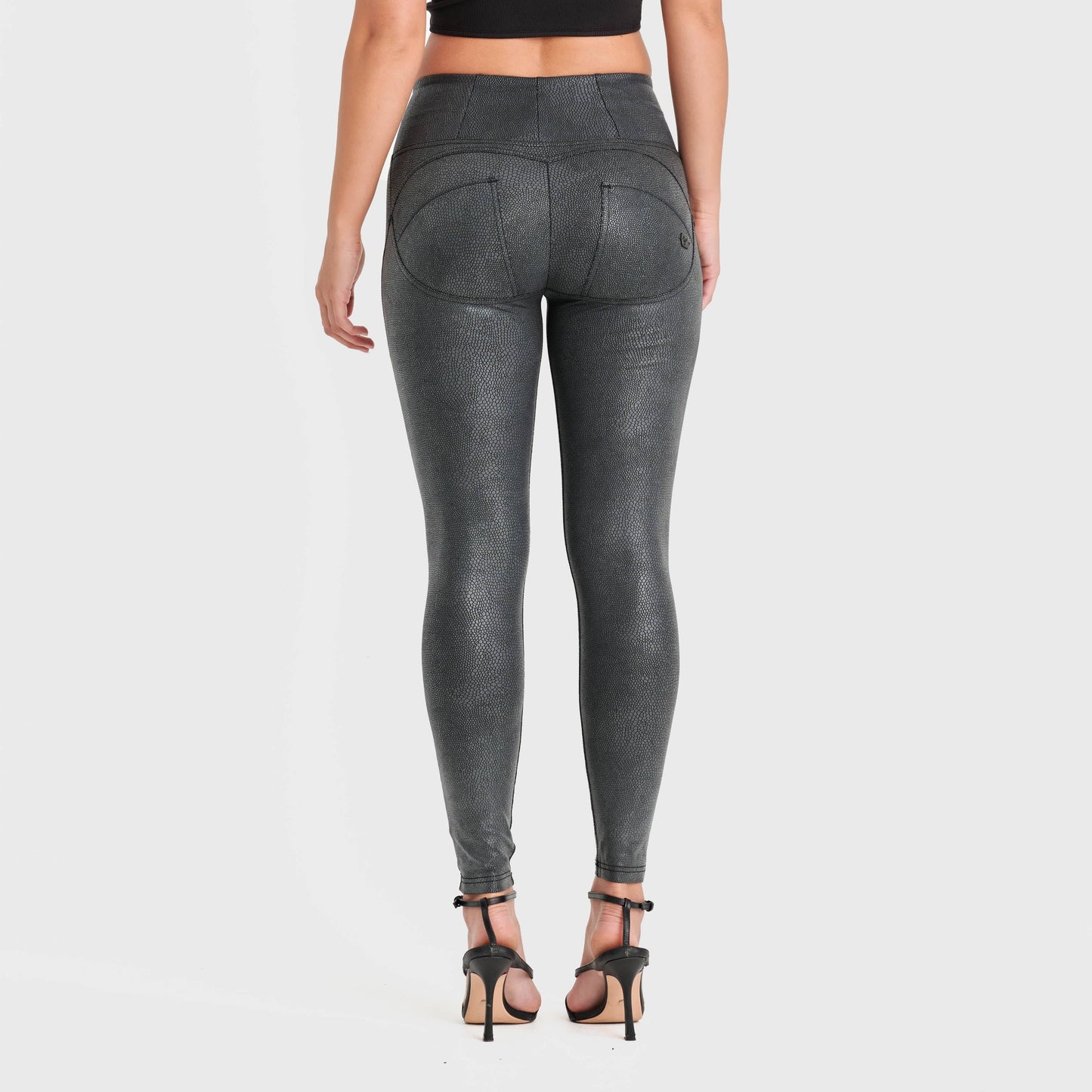 WR.UP Snake Skin - High Waisted - Full Length - Black