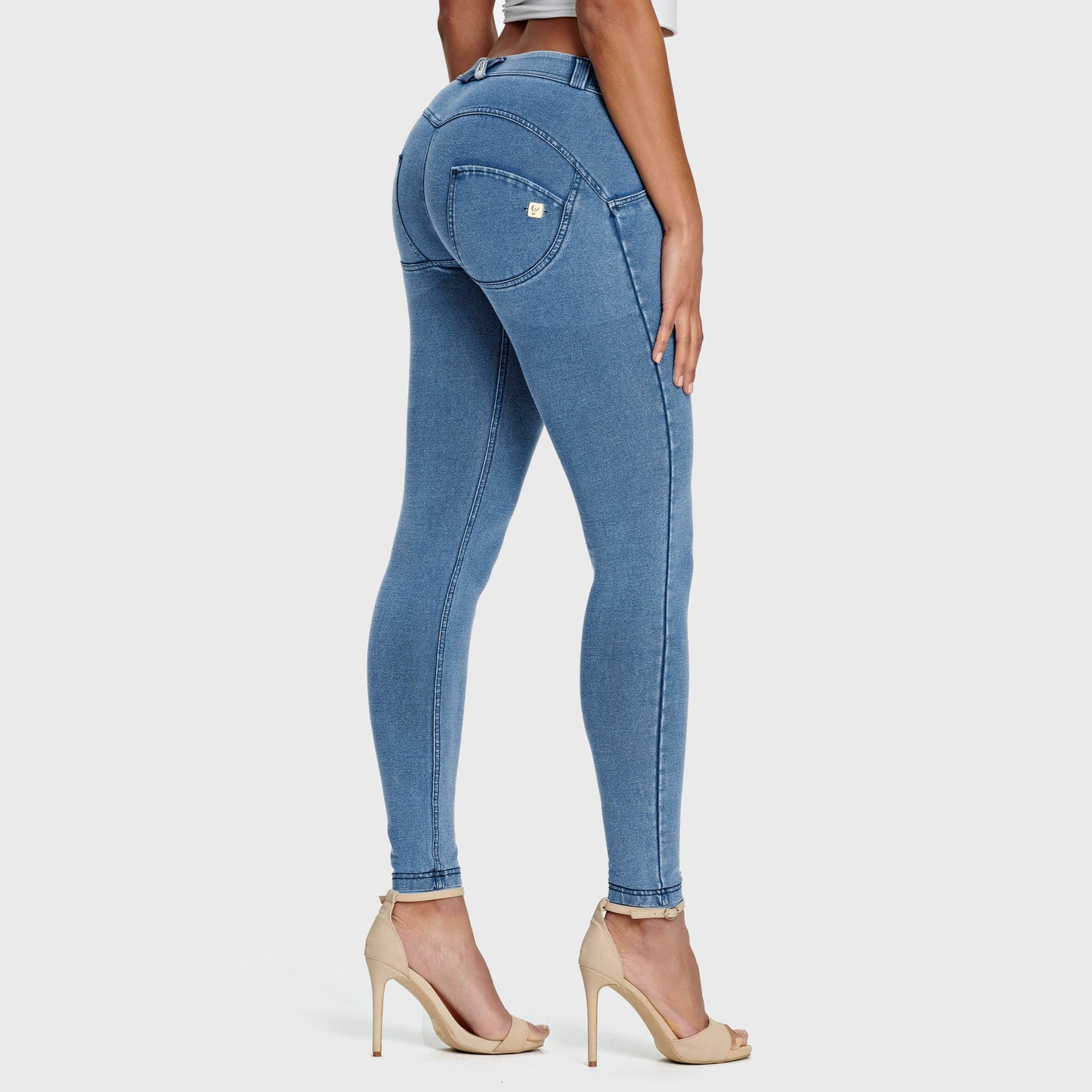 WR.UP® Denim - Mid Rise - 7/8 Length - Light Blue + Blue Stitching