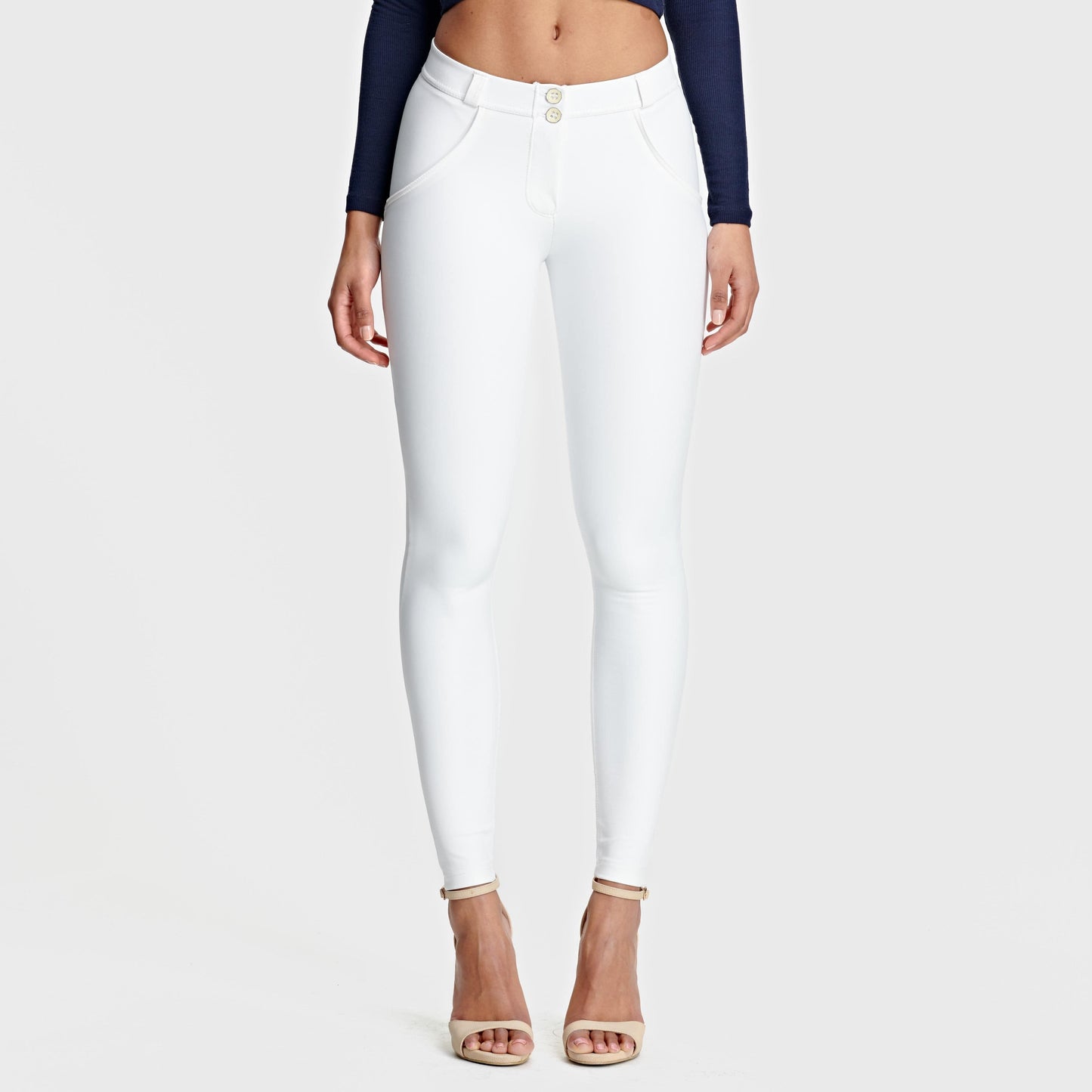 WR.UP® Faux Leather - Mid Rise - Full Length - White