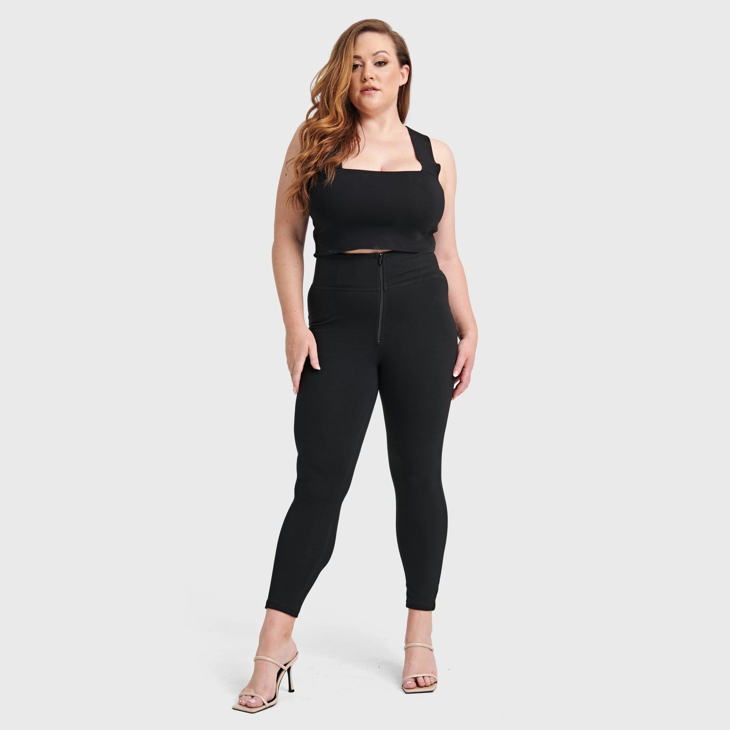WR.UP® Curvy Fashion - Zip High Waisted - 7/8 Length - Black