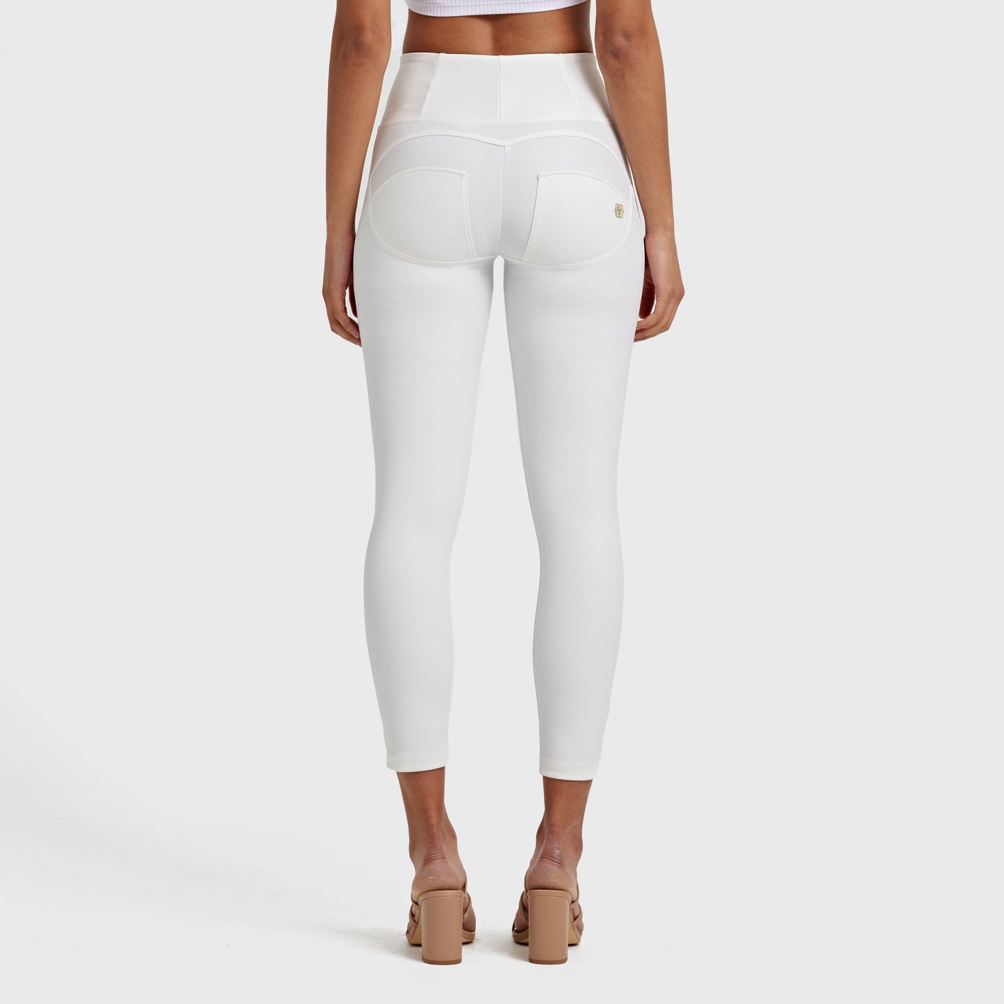 WR.UP® Faux Leather - High Waisted - 7/8 Length - White