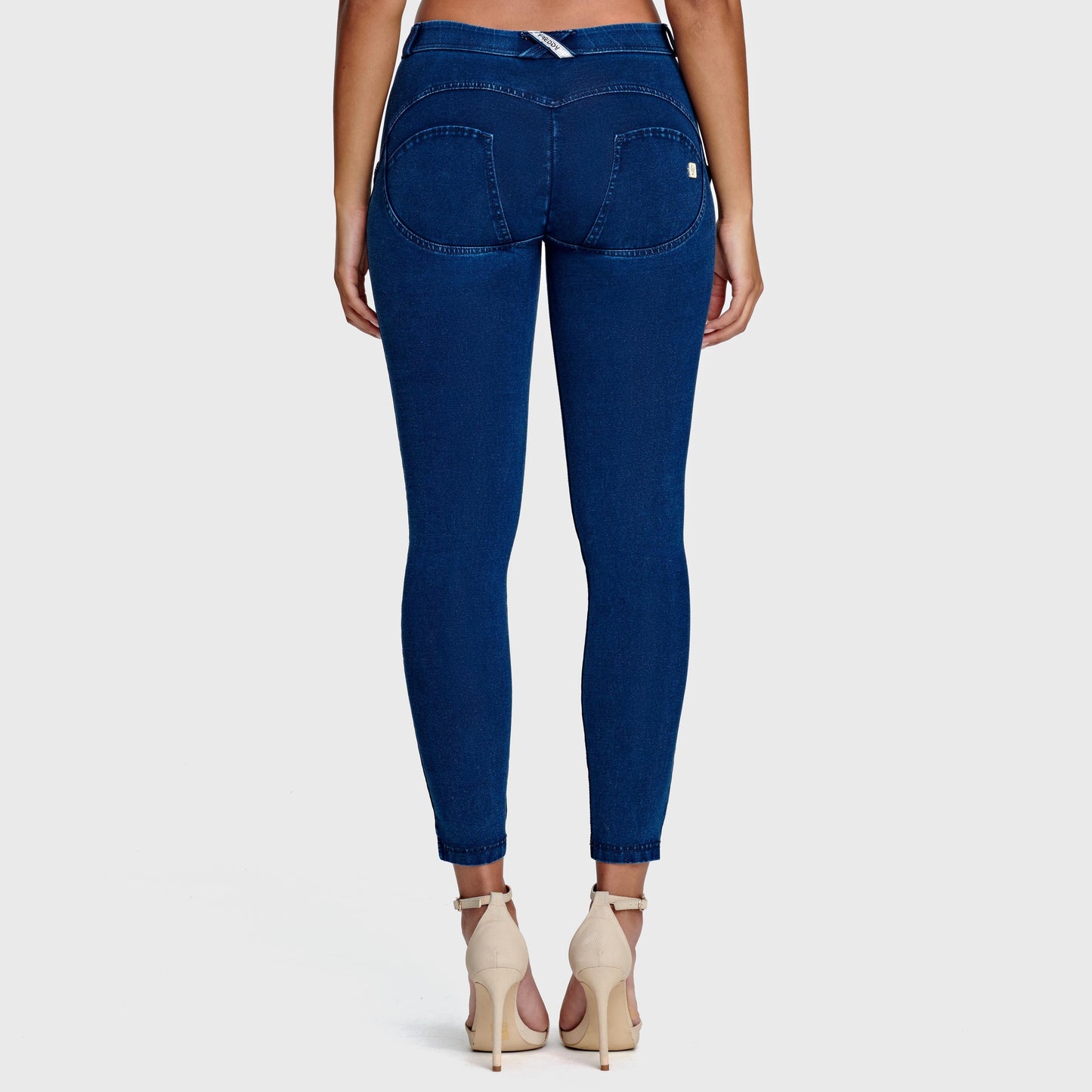 WR.UP® Denim - Mid Rise - 7/8 Length - Dark Blue + Blue Stitching