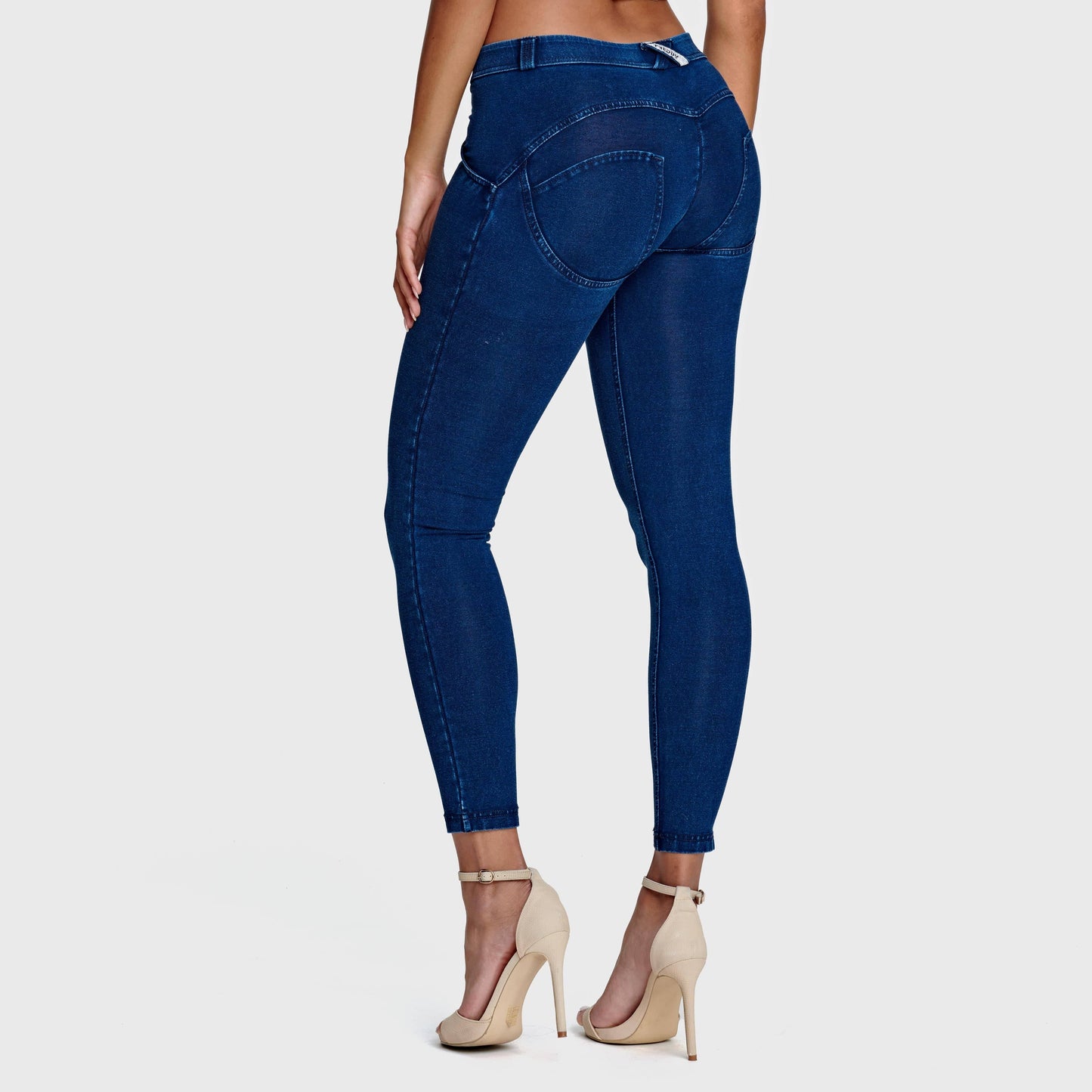 WR.UP® Denim - Mid Rise - 7/8 Length - Dark Blue + Blue Stitching
