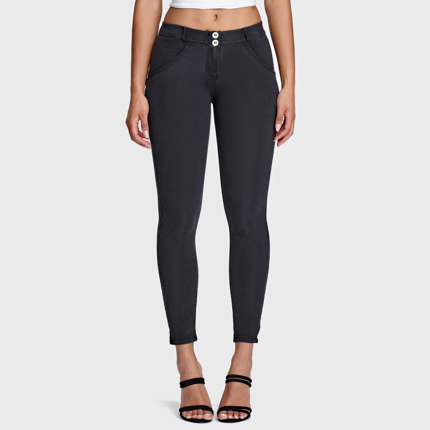 WR.UP® Denim - Mid Rise - 7/8 Length - Black + Black Stitching