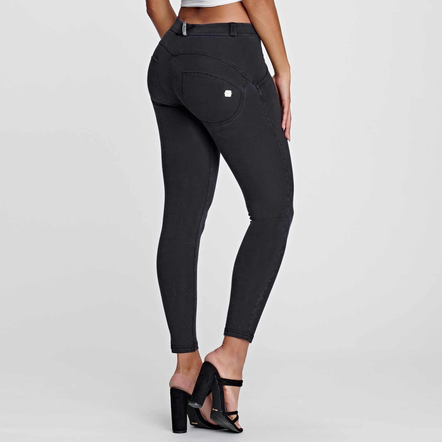 WR.UP® Denim - Mid Rise - 7/8 Length - Black + Black Stitching