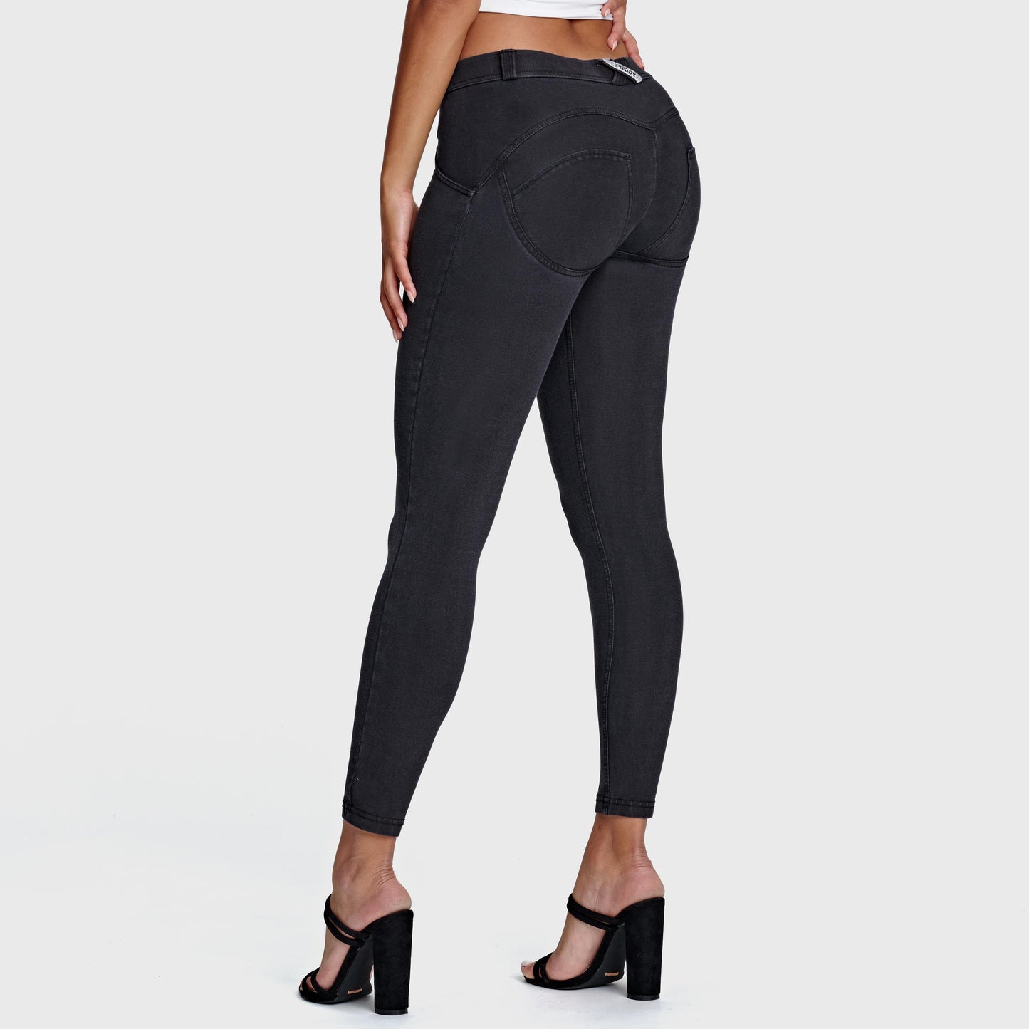 WR.UP® Denim - Mid Rise - 7/8 Length - Black + Black Stitching