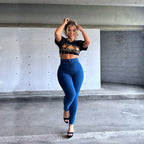 بنطال جينز WR.UP® Curvy - بسحاب وخصر عالٍ - طول كامل - أزرق كوبالت + خياطة زرقاء