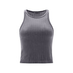 تيشيرت بدون أكمام مضلع - فحمي