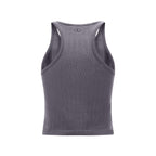 تيشيرت بدون أكمام مضلع - فحمي