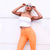 WR.UP® Faux Leather - High Waisted - Full Length - Sunset Orange