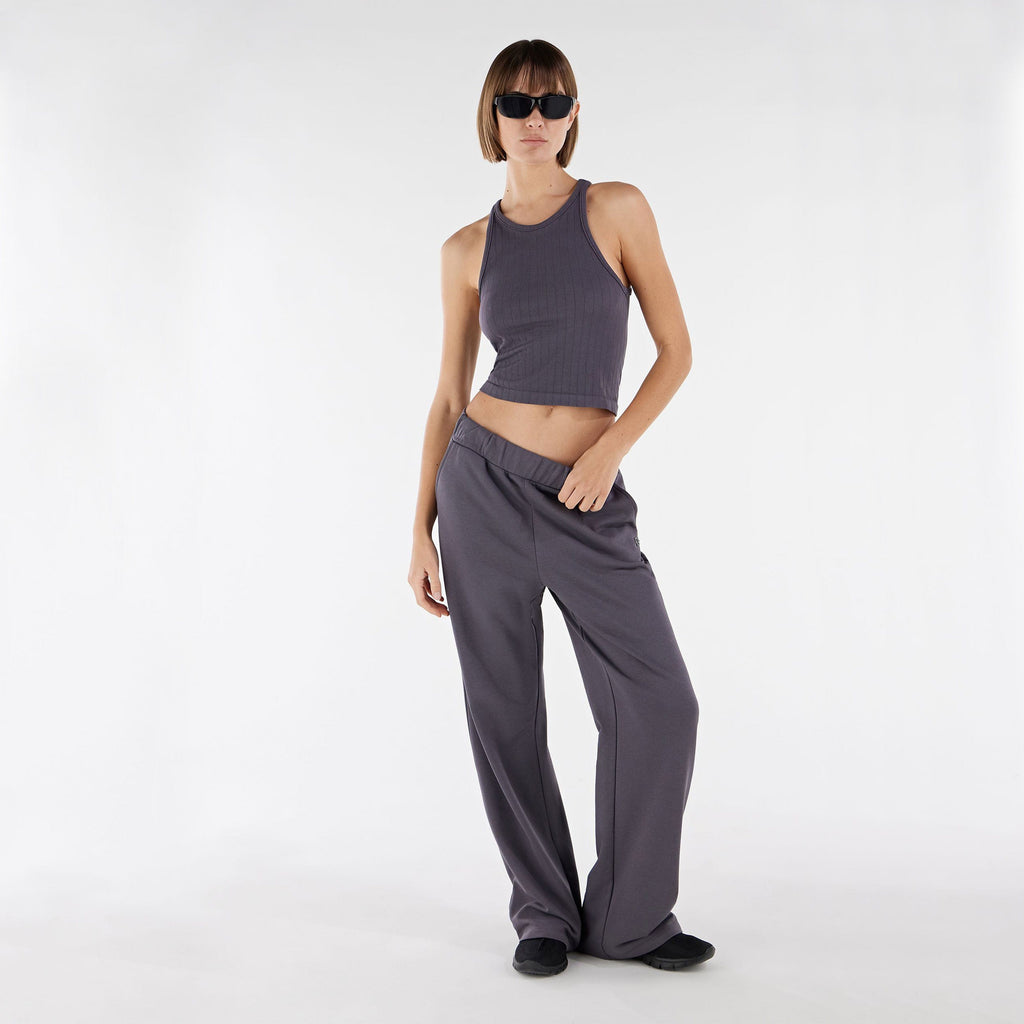 تيشيرت بدون أكمام مضلع - فحمي