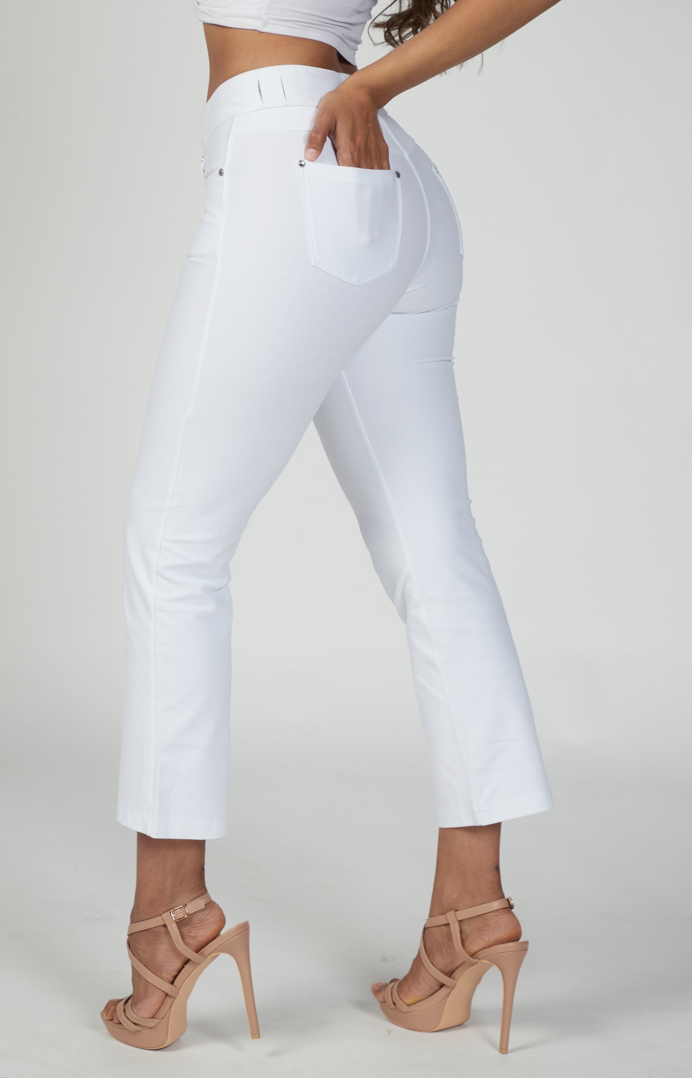 N.O.W® Denim - High Waisted - Kick Flare - White