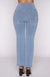 WR.UP® Denim - High Waisted - Kick Flare - Light Blue + Yellow Stitching