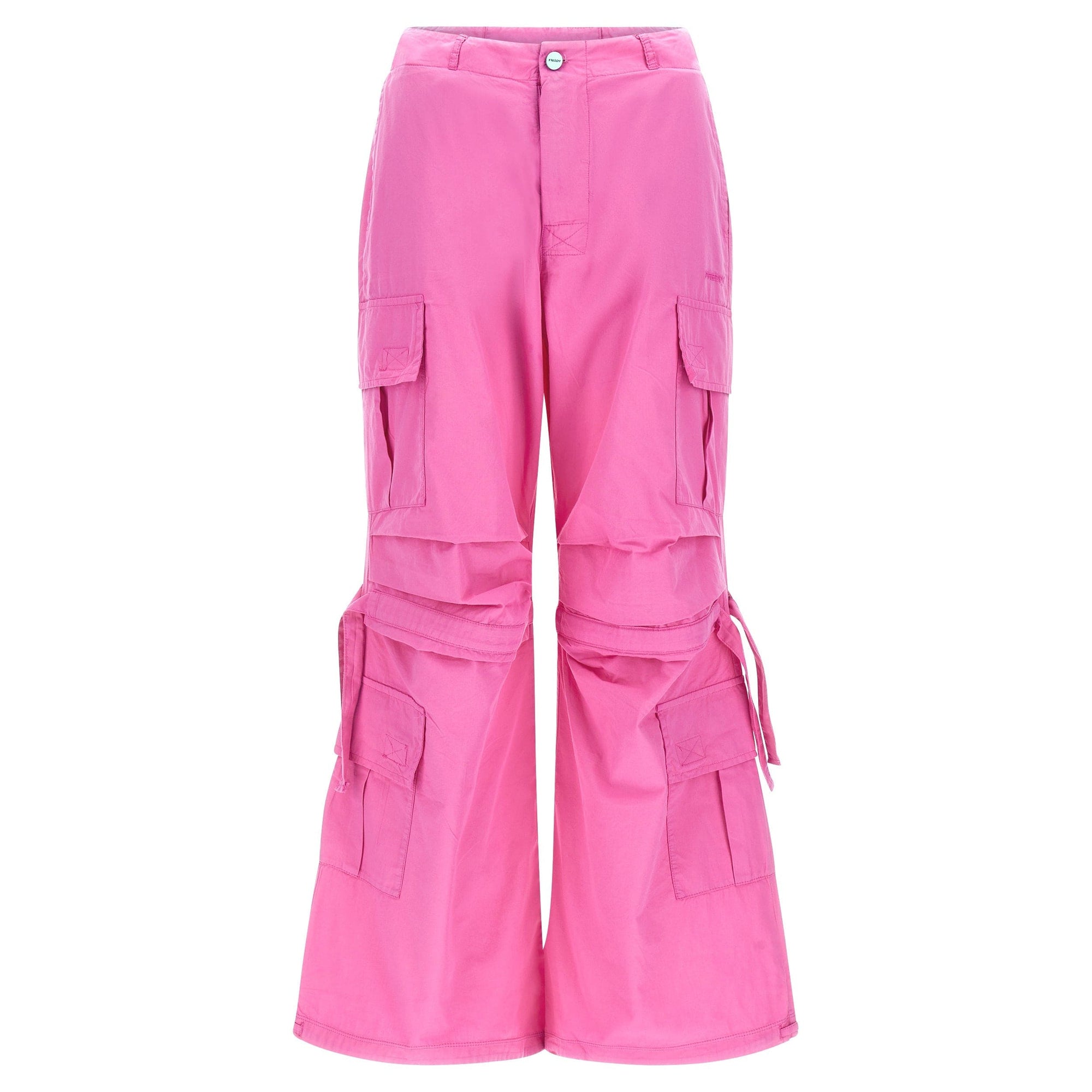 Cargo Pants - High Waisted - Full Length - Pink