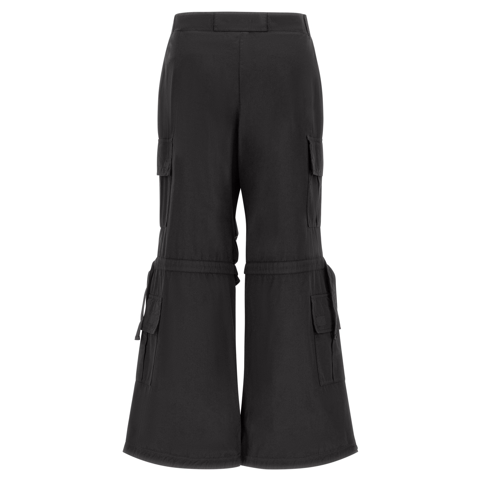 Cargo Pants - High Waisted - Full Length - Black