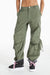 Cargo Pants - High Waisted - Full Length - Military Green