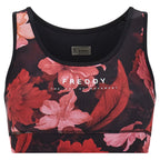 حمالة صدر رياضية بنقشة زهور كاملة - بوردو