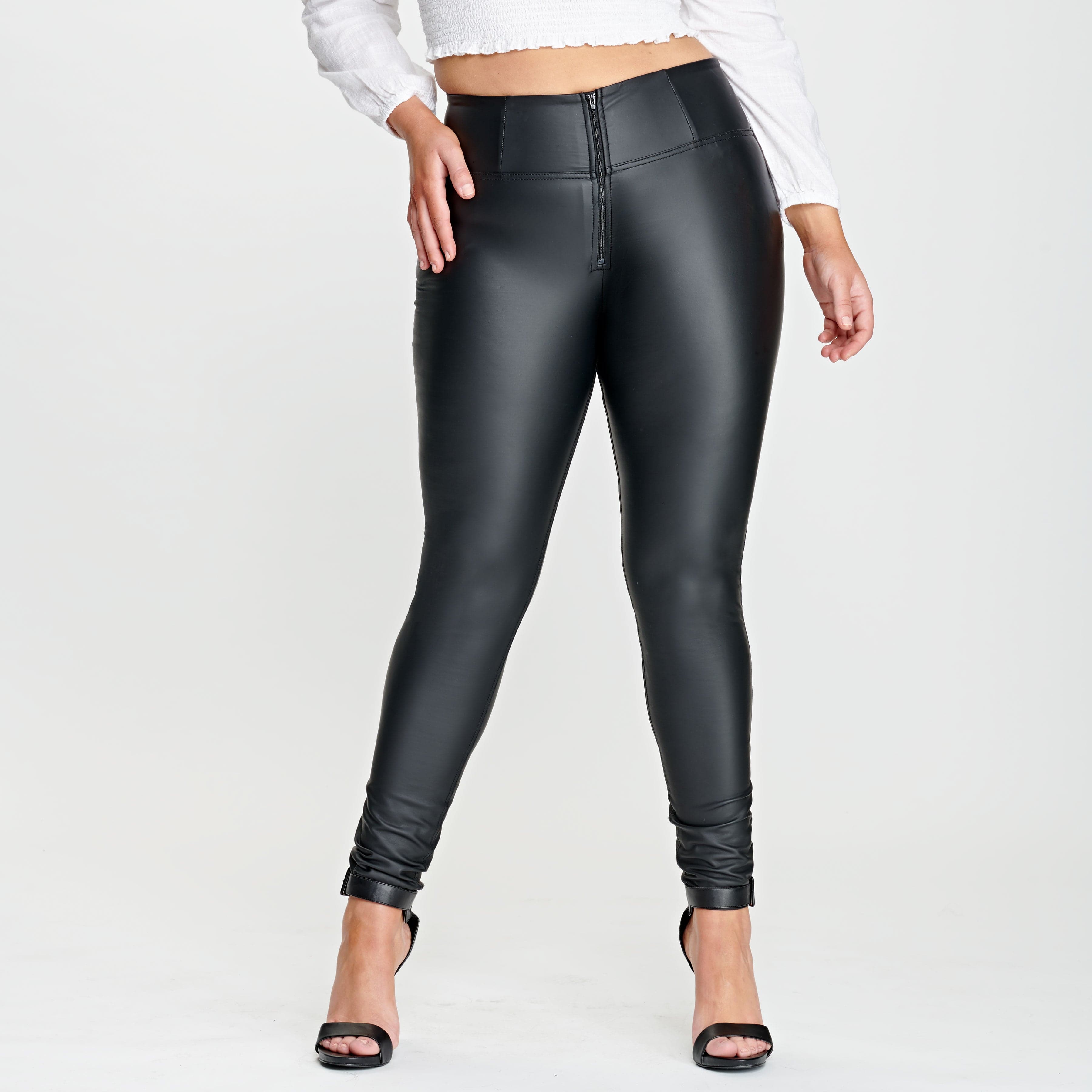 WR.UP® Faux Leather - High Waisted - Full Length - Black