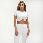 بنطال WR.UP® Drill إصدار محدود - خصر مرتفع - طول 7/8 - أبيض