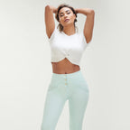 بنطال WR.UP® Drill إصدار محدود - خصر مرتفع - طول 7/8 - أخضر نعناعي