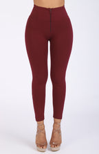 أزياء WR.UP® - خصر مرتفع - طول 7/8 - عنابي