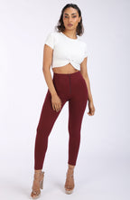 أزياء WR.UP® - خصر مرتفع - طول 7/8 - عنابي