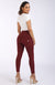 WR.UP® Fashion - High Waisted - 7/8 Length - Burgundy