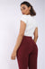 WR.UP® Fashion - High Waisted - 7/8 Length - Burgundy