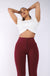 WR.UP® Fashion - High Waisted - 7/8 Length - Burgundy