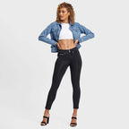 جاكيت جينز - أزرق فاتح + خياطة صفراء