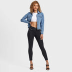 جاكيت جينز - أزرق فاتح + خياطة صفراء