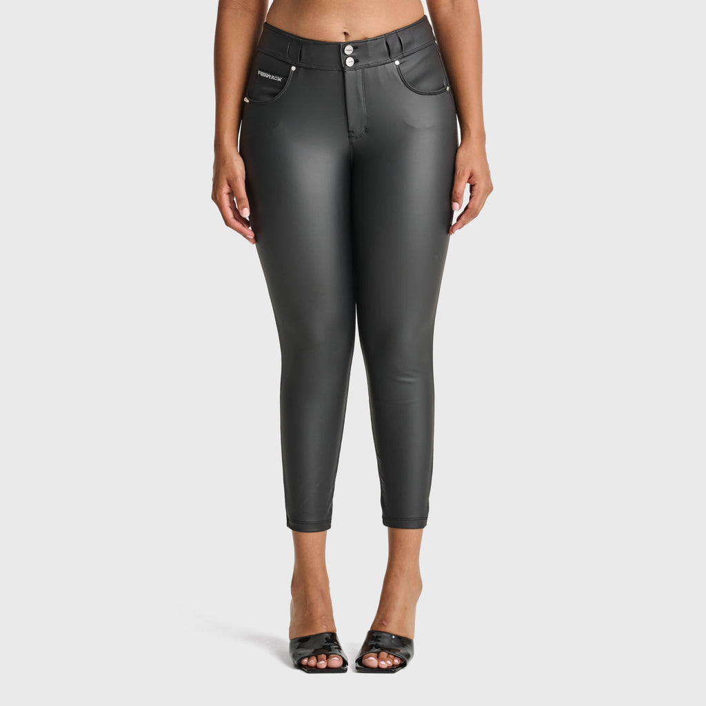 ناو® جلد صناعي - خصر مرتفع - طول 7/8 - أسود 