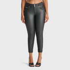 ناو® جلد صناعي - خصر مرتفع - طول 7/8 - أسود 