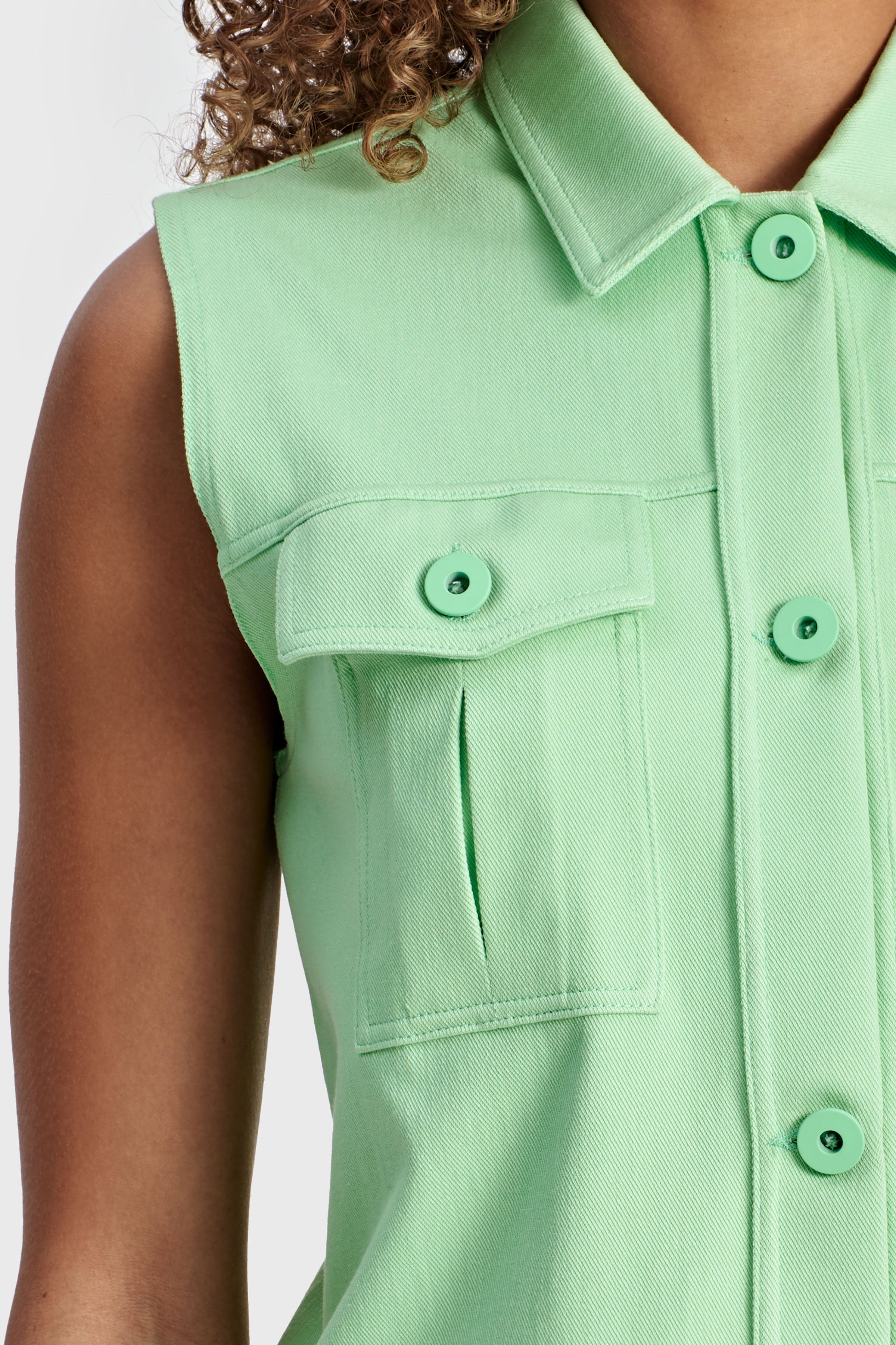 Pastel Vest - Green