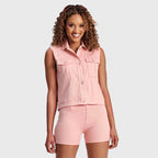 صدرية باستيل - وردي 