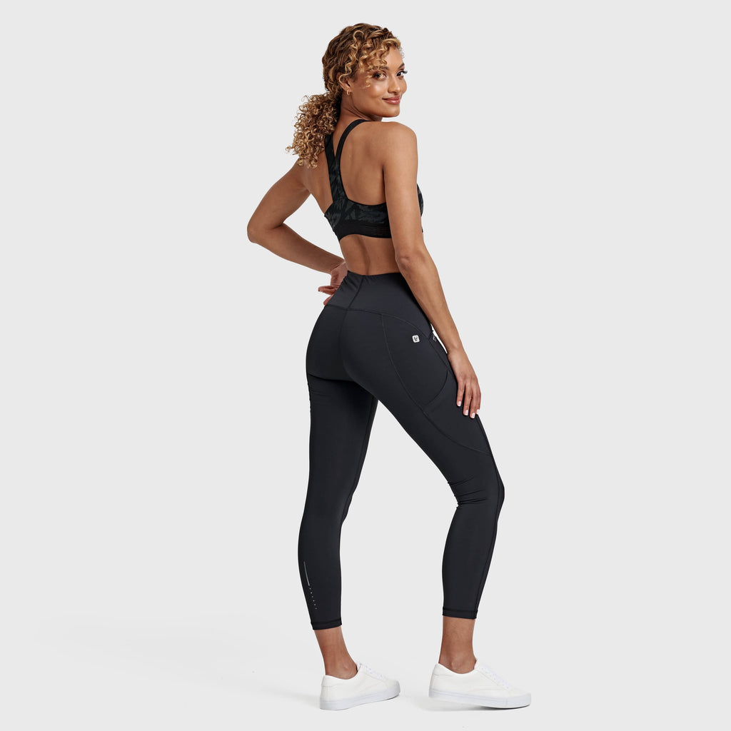 حمالة صدر رياضية بنقشة جلد الحمار الوحشي - أسود 