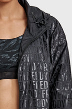 جاكيت رياضي بطبعة فريدي - أسود